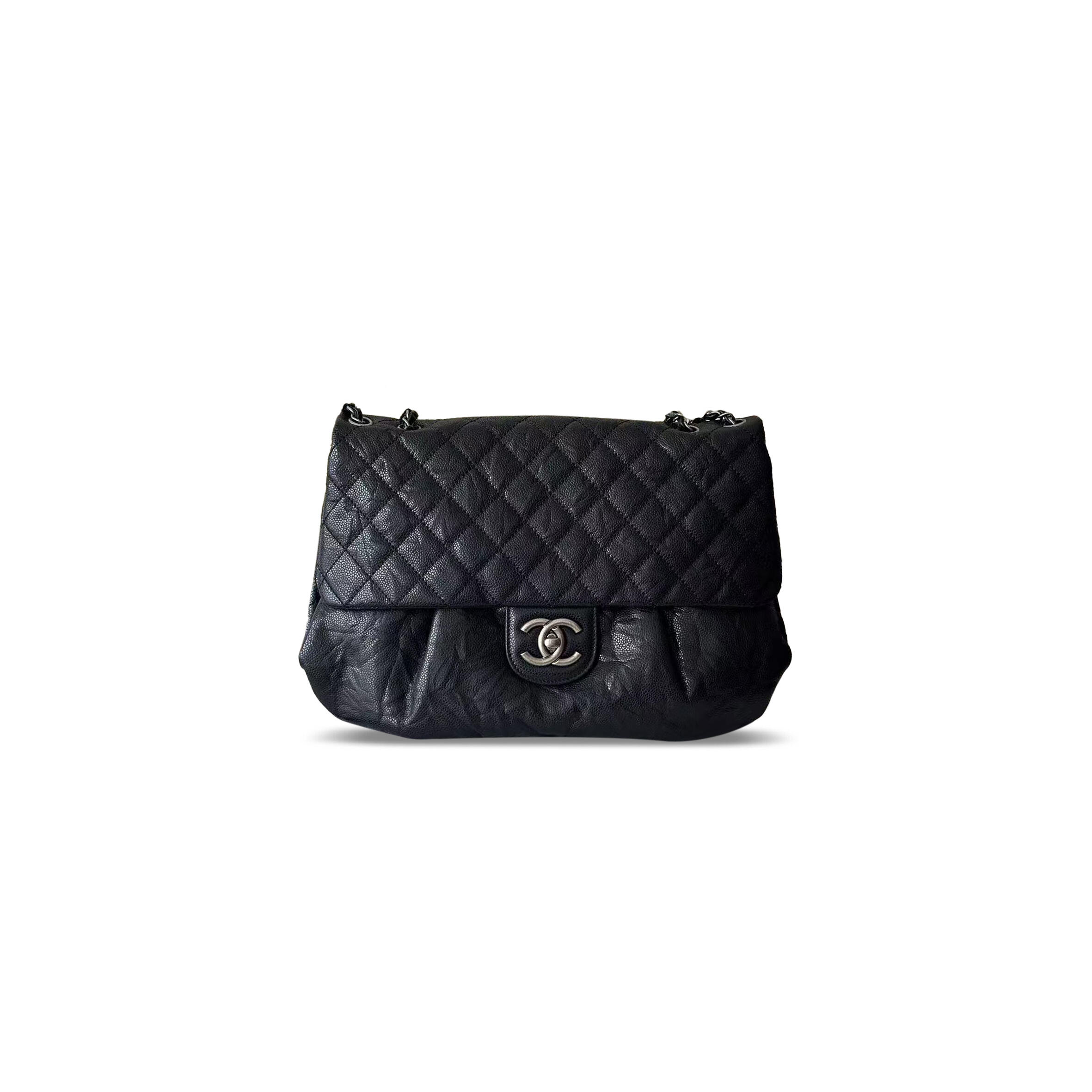 CHANEL CLASSIC FLAP BAG QUILTED CAVIAR 122403 (40*30cm)